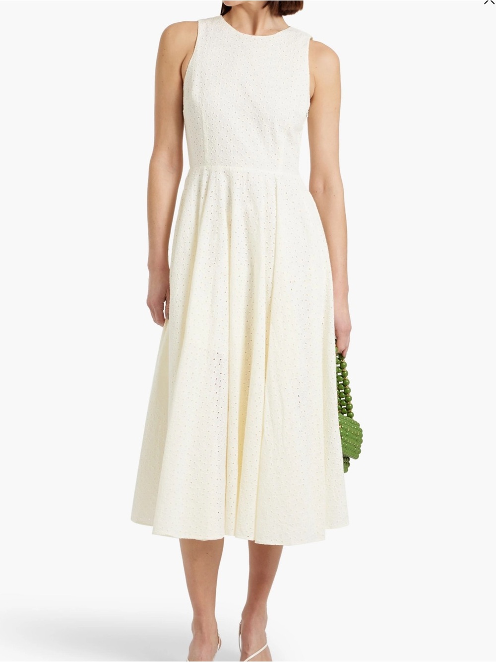 Frame Broderie Anglaise Cotton Midi Dress